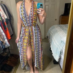 Maxi dress with romper
